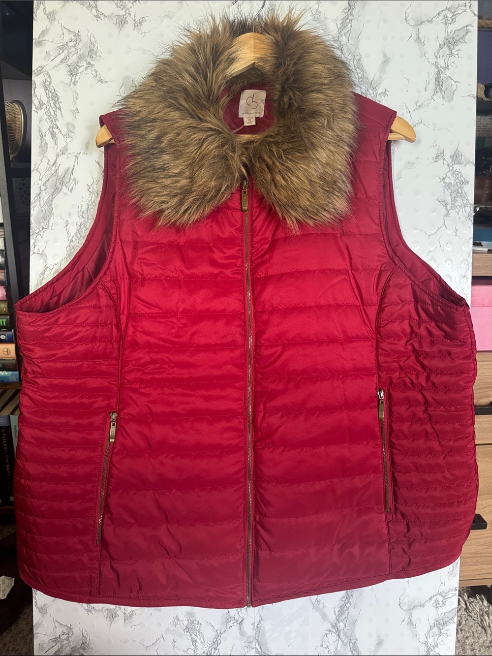 Christopher & Banks Puffer Vest Red Size 3X